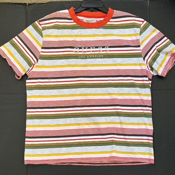 Guess Multicolor Striped Tee XL - Picture 1 of 4